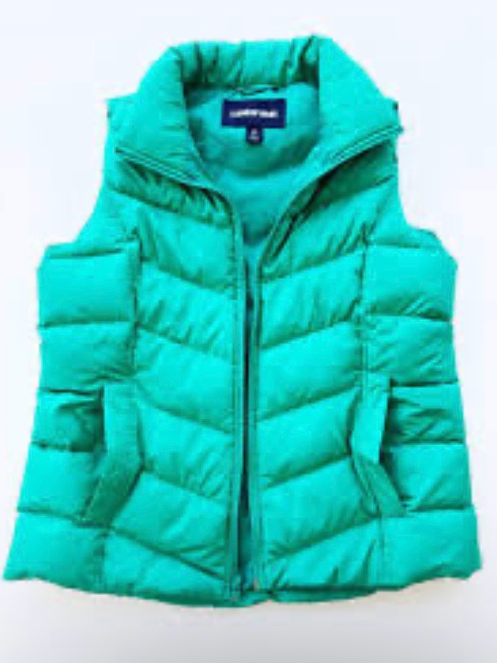 Lands End Down Feather Vest Puffer Kelly Green Sz. M